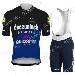 Deceuninck Quick Step Pro Team Black 2021 Fietskleding Fietsshirt Korte Mouw+Korte Fietsbroeken Bib 2021072935