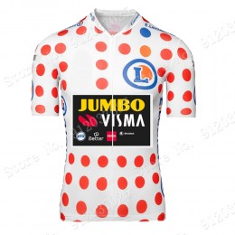 Polka Dot Jumbo Visma Tour De France 2021 Team Wielerkleding Fietsshirt Korte Mouw 2021062732