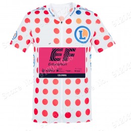 Polka Dot EF Education Frist Tour De France 2021 Team Wielerkleding Fietsshirt Korte Mouw 2021062752