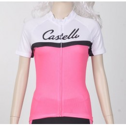 2012 Dames castelli pink Fietsshirt lange mouw 3708