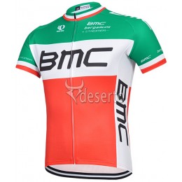2015 BMC Fietskleding Fietsshirt Korte rood groen 1544