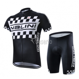 2015 Nalini Racing-Drapeau zwart Fietsshirt Korte Mouwen+Fietsbroek 2023