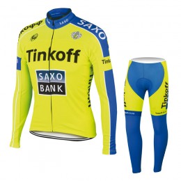 2015 Saxo Bank Tinkoff Fietskleding Fietsshirt lange mouw+Lange fietsbroeken 1977