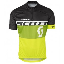 2016 Scott zwart groen geel Fietsshirt Korte Mouw 2016036633