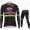 Winter 2021 Alpecin Fenix World Champion zwart Fietskleding Fietsshirt Lange Mouw+Lange Fietsbroek Bib 96