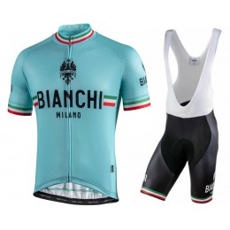 2022 Bianchi Milano Isalle Green Fietskleding Fietsshirt Korte Mouw+Korte Fietsbroeken Bib e0b81