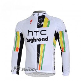 HTC-Highroad Pro Team Fietsshirt lange mouw wit groen 4474