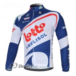 Lotto Belisol Pro Team Fietsshirt lange mouw wit blauw 4485
