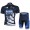 2013 Saxo Bank Tinkoff Pro Team Fietsshirt Korte mouw+Korte fietsbroeken met zeem Kits donker blauw 716