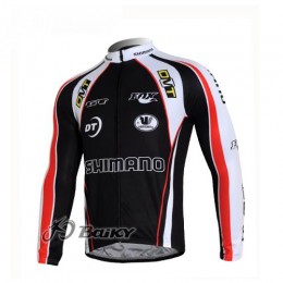 Shimano Pro Team Fietsshirt lange mouw zwart wit rood 4505