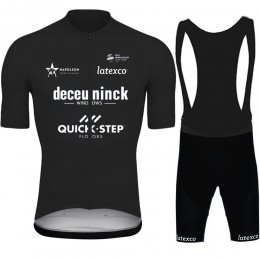 2021 Deceuninck quick step Black Pro Team Fietskleding Fietsshirt Korte Mouw+Korte Fietsbroeken Bib 933