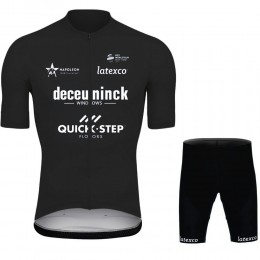 2021 Deceuninck quick step Black Pro Team Fietskleding Fietsshirt Korte Mouw+Korte Fietsbroeken 934