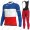 France FDJ 2021 Wielerkleding Set Fietsshirts Lange Mouw+Lange Fietsrbroek Bib 2021382