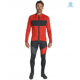 2019 Scott RC FF rood Thermo Wielerkleding Set Wielershirts lange mouw+fietsbroek lang met CXLE957