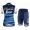 2019 Trek-Segafredo Dames blauw Fietskleding Set Fietsshirt Korte Mouw+Korte fietsbroeken AQMA418