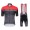 Santini Profteams 2017 Sleek Plus 10 Rood-Noir FIetskleding Set Wielershirt Korte Mouw+Korte Fietsbroeken Bib 437ZLHCQ 2017082348