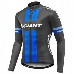 2017 Pro Team Giant zwart-blauw Fietsshirt lange mouw 2477