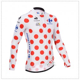 Tour de France le coq sportif 2014 Fietsshirt lange mouw polka-dot 1383