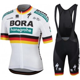 Bora Hansgrohe 2019 German champion Fietskleding Set Fietsshirt Korte Mouw+Korte fietsbroeken Bib 190224014