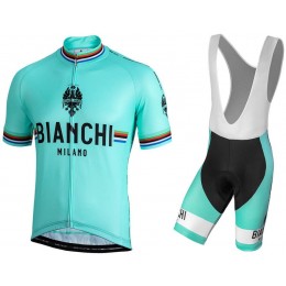 BIANCHI MILANO New Pride Fietskleding Set Fietsshirt Korte Mouw+Korte fietsbroeken Bib 190224085